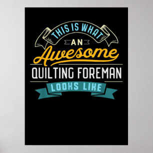 Poster Drôle Quilting Eman Awesome Emploi Occupation