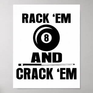 Poster Drôle Rack Em Et Crack Em Billard Billard Billard