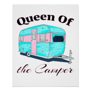 Poster Drôle Reine Du Camper RV