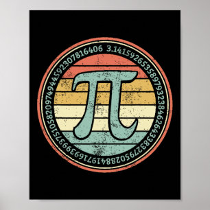 Poster Drôle Retro Pi Day Math Pour Pi Day 3.14 Math Ne
