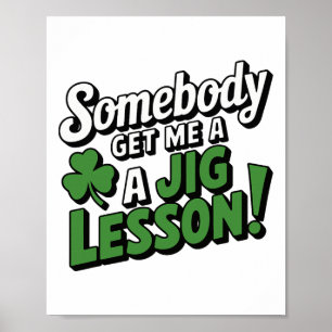 Poster Drôle Saint Patricks Day Fierté Irlandaise Trèfle