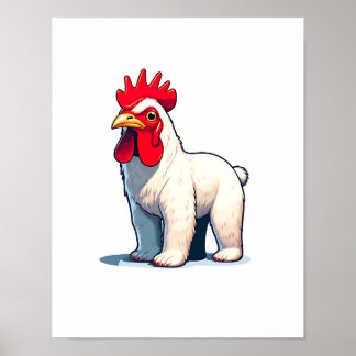 Poster Drôle Sauvez L'Ours De Pollo Ours Wall Art