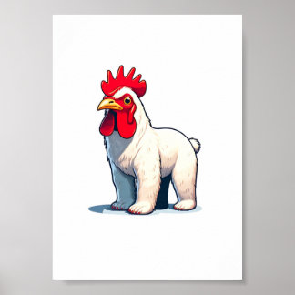 Poster Drôle Sauvez L'Ours De Pollo Ours Wall Art