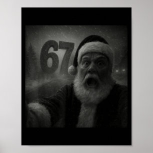 Poster Drôle Six Sept 6 7 Mème Gen Z Alpha Argot Santa S