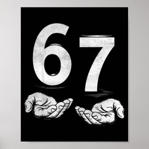 Poster Drôle Six Sept 6 7 Mème Génération Alpha Argot 6 7