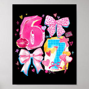 Poster Drôle Six Sept Valentin Coquette Arc Prépa Cœur