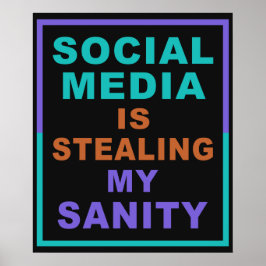 Poster drôle "Social Media"