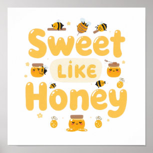 Poster Drôle "Sucré comme du miel" Bumblebee