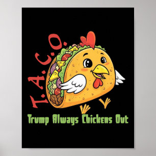Poster Drôle Taco Trump Abandonne Toujours Tarif Mème C