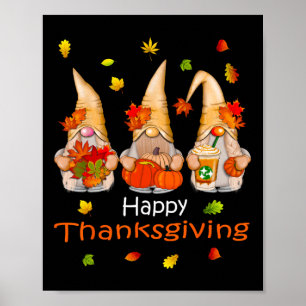 Poster Drôle Thanksgiving S Pour Les Femmes Gnome - Gnomi