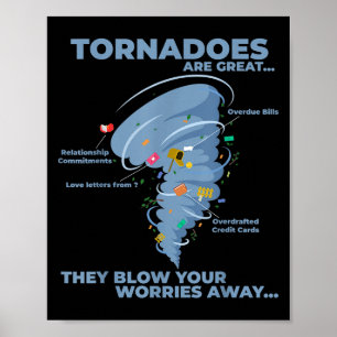 Poster Drôle Tornade Sarcastique Infographie Citation Gra