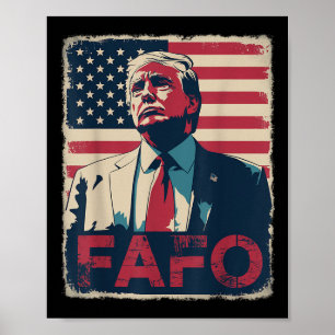 Poster Drôle Trump Fafo F autour de Découvrez Retro Us Dr
