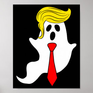 Poster Drôle Trump fantôme Trump cheveux Halloween Donald
