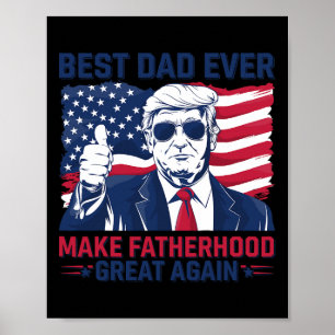 Poster Drôle Trump Fête des Pères Meilleur Papa Pour Gran