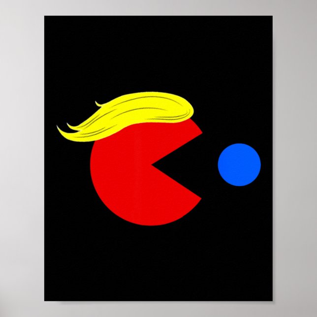 Poster Drôle Trump Man 2024 Pac Tee - Trump Man Ne Pac Bl (Devant)