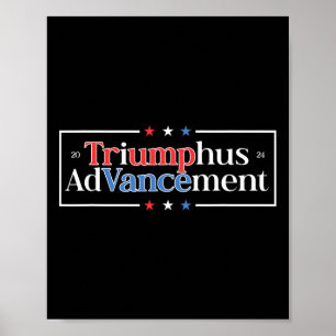 Poster Drôle Trump Vance Président Vp Partisans Élection