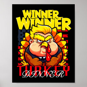 Poster Drôle Trump Winner Dîner Turquie Thanksgivi