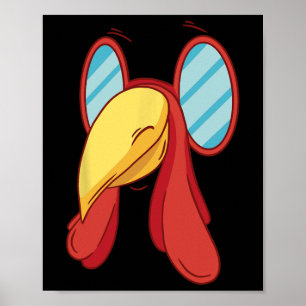 Poster Drôle Turquie Face Thanksgiving Fall Joke Humour