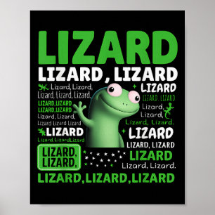 Poster Drôle Weirdcore Animal Femmes Hommes Lizard Lizard