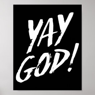 Poster Drôle Yay Dieu Graphique Jésus Christianisme Relig