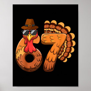 Poster Droles de Dindes de Thanksgiving Six Seven Chemise