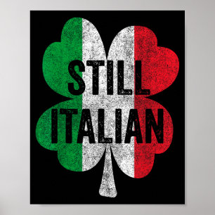 Poster Drôles trèfles italiens Saint-Patrick Hommes 