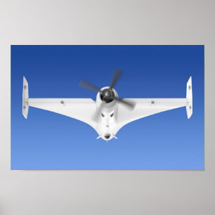 Poster drone de surveillance militaire de l'hélice