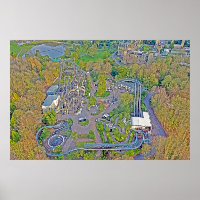 Poster Drone X-Sector | Alton Towers Resort (Devant)