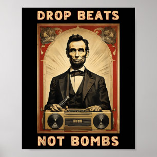 Poster Drop Beats Not Bombs Anti-war