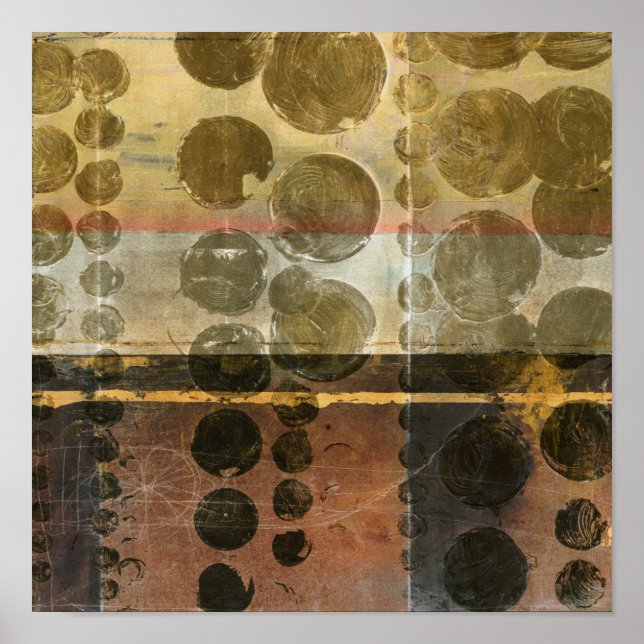 Poster Droplets verts circulaires (Devant)