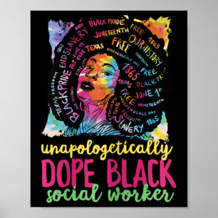 Poster Drug Black Social Worker Mois De L'Histoire Noire