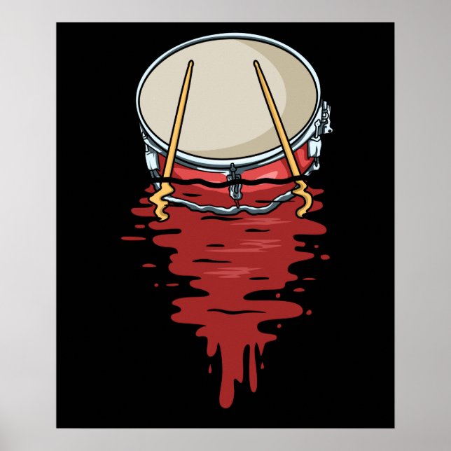 Poster Drummer Cadeaux Hommes Drumming Cadeaux Percussion (Devant)