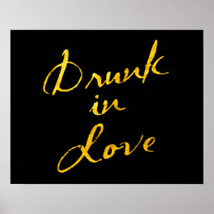 Poster Drunin Love - noir