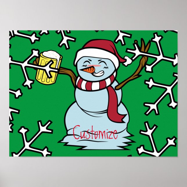 Poster Drunk Snowman Thunder_cove (Devant)