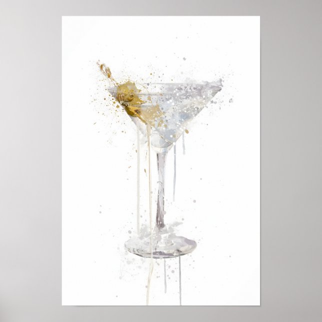 Poster Dry Martini Cocktail (Devant)