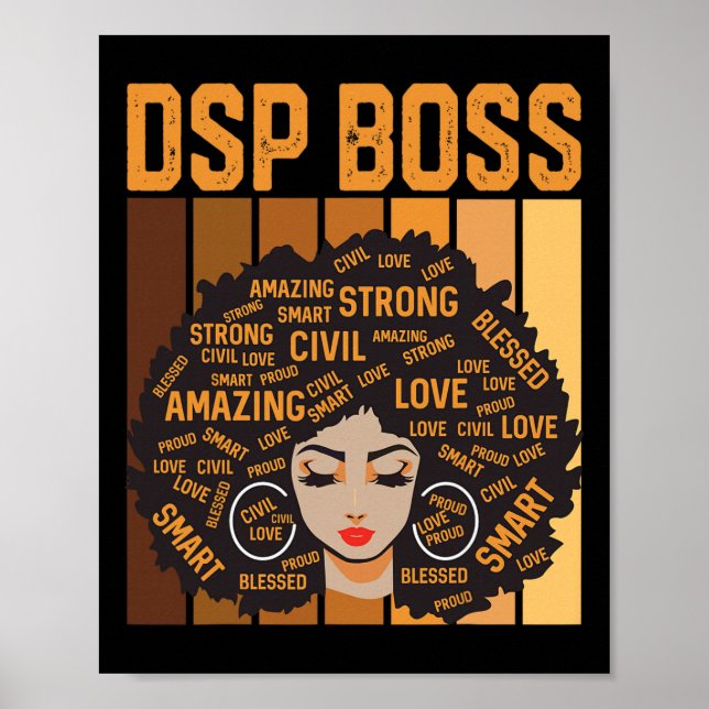 Poster Dsp Boss Powerful Black History Month Black Pride  (Devant)