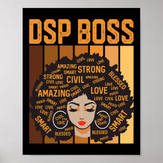 Poster Dsp Boss Puissant Mois de l'histoire des Noirs Fie