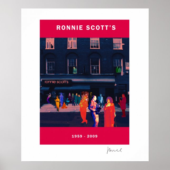 POSTER DU 50e ANNIVERSAIRE DE RONNIE SCOTT (Devant)