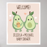 Poster du Baby shower Avocado Holy Guacamole