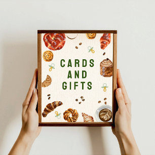 Poster du Baby shower Cartes et Cadeaux