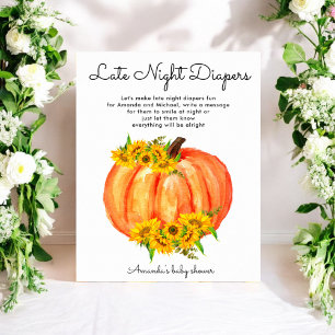 Poster du Baby shower citrouille Late Night Diaper