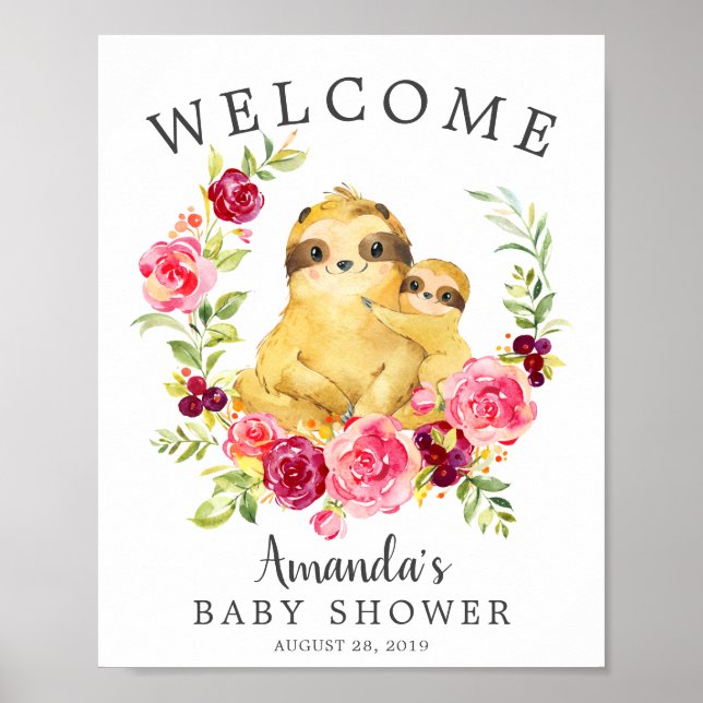 Poster du Baby shower de bienvenue Maman & Baby (Devant)