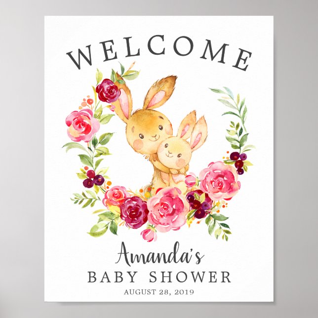 Poster du Baby shower de bienvenue Maman & Baby Bu (Devant)