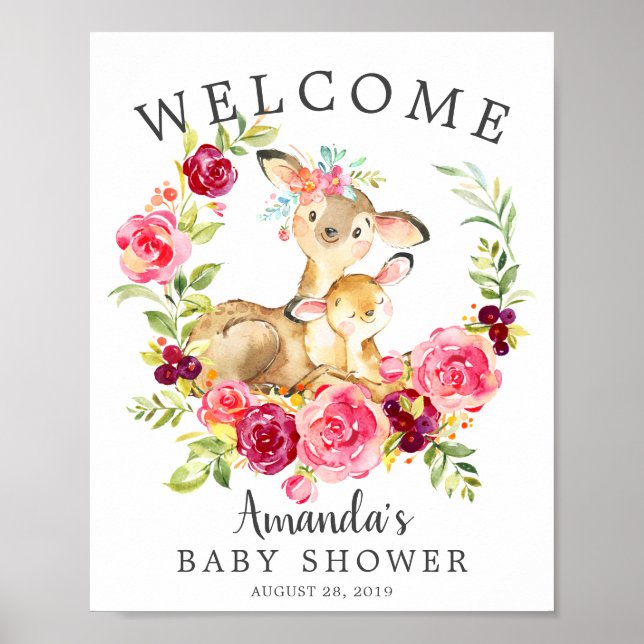 Poster du Baby shower de bienvenue Maman & Baby De (Devant)