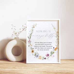 Poster du Baby shower fleur sauvage