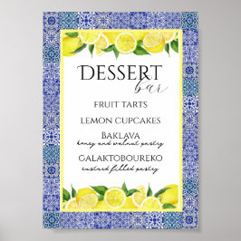 Poster du bar Grecian Blue et Lemon Dessert