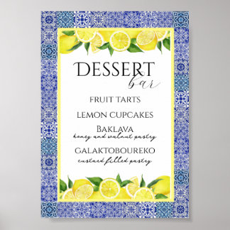 Poster du bar Grecian Blue et Lemon Dessert