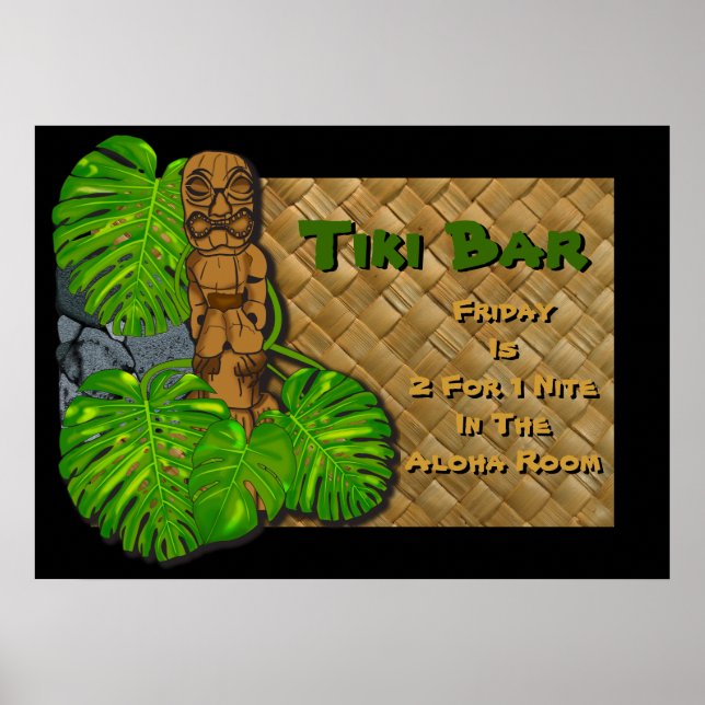Poster du bar Hawaiian Tiki (Devant)