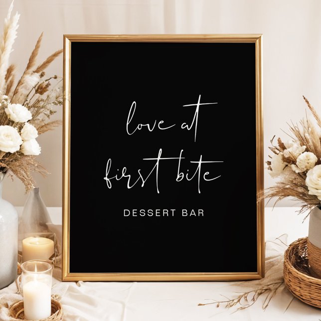 Poster du bar moderne de dessert noir JOVI Edgy (Créateur téléchargé)