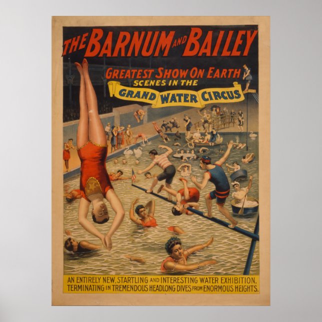 Poster du Barnum and Bailey Grand Water Circus (Devant)